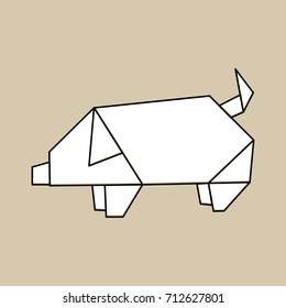 Animal origami vector