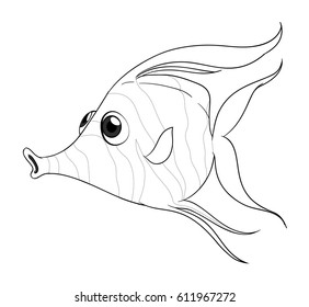 Animal outline for fish illustration