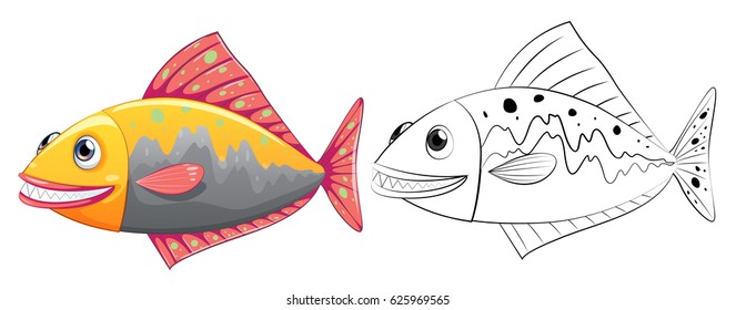 Animal outline for fish illustration