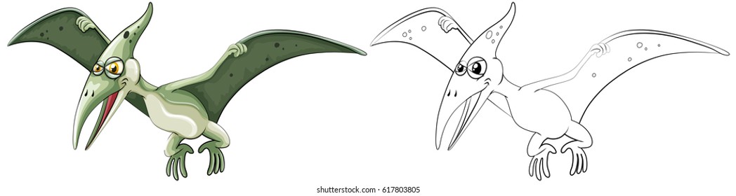 Animal outline for pterosaur