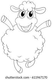 Animal outline for sheep illustration