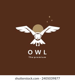 animal owl natural logo vector icon silhouette retro hipster