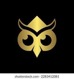 Animal owl spade cute luxury creative logo