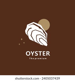 animal oyster natural logo vector icon silhouette retro hipster