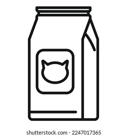 Animal pack food icon outline vector. Cat feed. Can tin