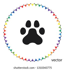   Animal pad vector icon, web design element