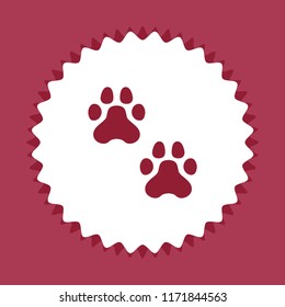 Animal pads icon, vector design element