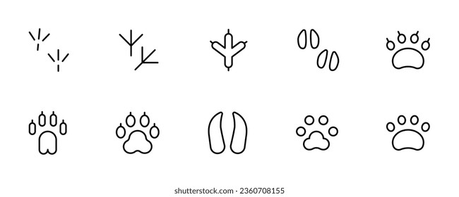 Animal pam print icon. flat vector and illustration, graphic, editable stroke. Suitable for website design, logo, app, template, and ui ux. svg