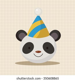 animal panda cartoon theme element
