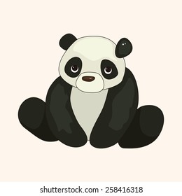 animal panda cartoon theme elements