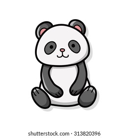 animal panda doodle