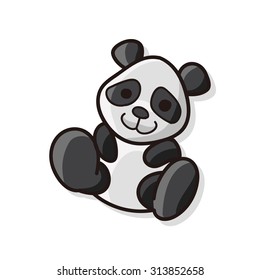 animal panda doodle