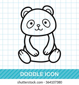 animal panda doodle