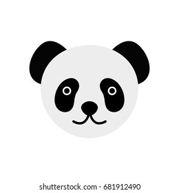 Animal panda head cartoon illustration