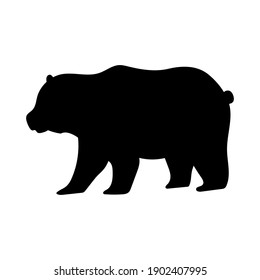 animal panda silhouette, vector illustration