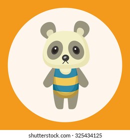 animal panda summer cartoon theme elements