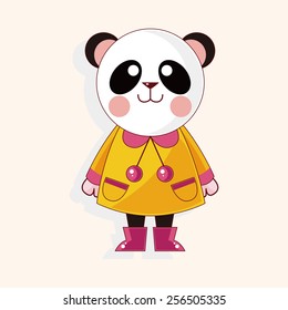 animal panda winter cartoon theme elements