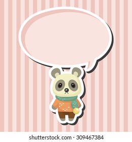 animal panda winter cartoon theme elements