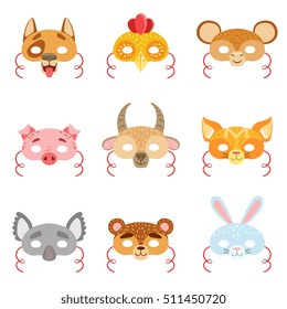 Animal Paper Masks Set Of Items