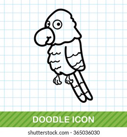 animal parrot doodle