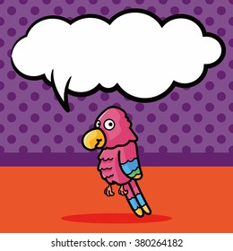 animal parrot doodle, speech bubble