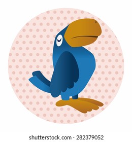 Animal parrot flat icon elements, eps10
