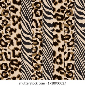 Animal patch pattern seamless. 
Design for fabric, wallpaper, wrapping, background.