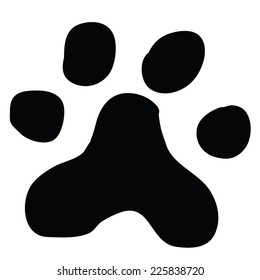 animal path paw print. vector illustration