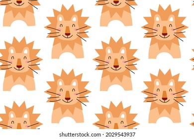 animal pattern background design. pattern with funny animals faces