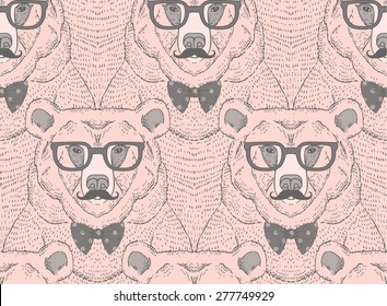 animal pattern, bear print, hipster fashion design