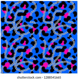 animal pattern with chains