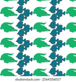 animal pattern design with crocodile