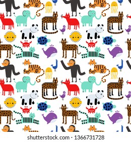 Animal pattern flat illustration