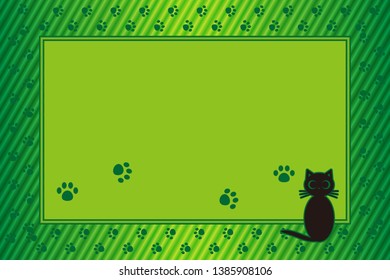 Animal pattern frame, picture frame, cat footprints