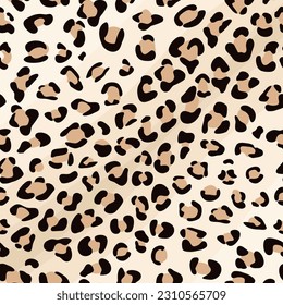 Animal pattern. Leopard fur spots. Print of animal skin for fabric or other design. Wild cat. Vector wallpaper.