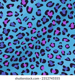 Animal pattern. Leopard fur spots. Print of animal skin for fabric or other design. Wild cat. Vector wallpaper.