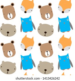 Animal pattern seamless geometric design