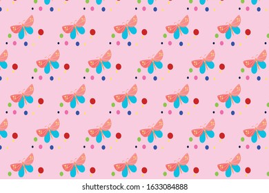 Animal pattern seamless kids vector