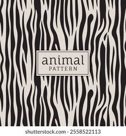 Animal pattern with text in the center, stylish cover for games, postcards, wallpapers, graphic illustrations