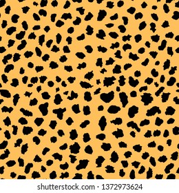 Animal pattern vector illustration. Cheetah or dalmatian fashionable print. Dots with rough edges ornament. EPS10
