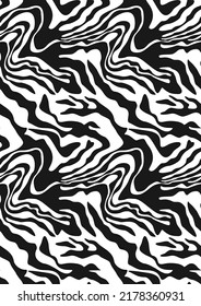 
Animal pattern zebra black stripes off white background vector seamless pattern. Textile print