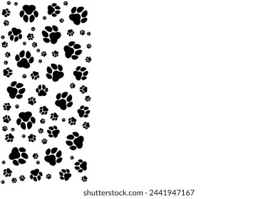 animal paw design with copy space