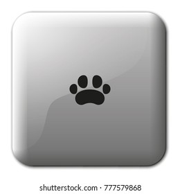Animal paw flat vector icon.