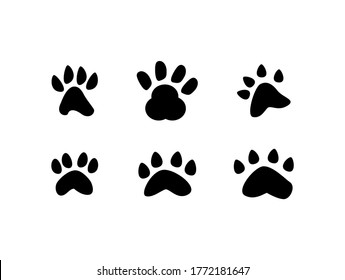 Animal Paw Foot Print Design Elements