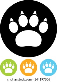 Animal paw foot print vector isolated