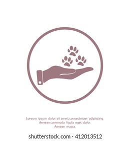 animal paw icon