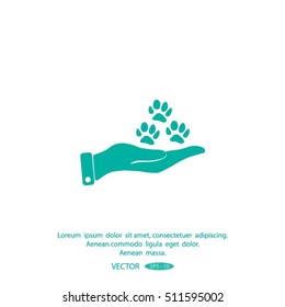 animal paw icon