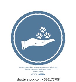animal paw icon