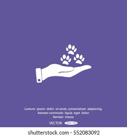 animal paw icon