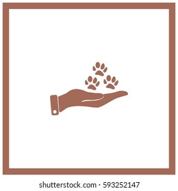 animal paw icon